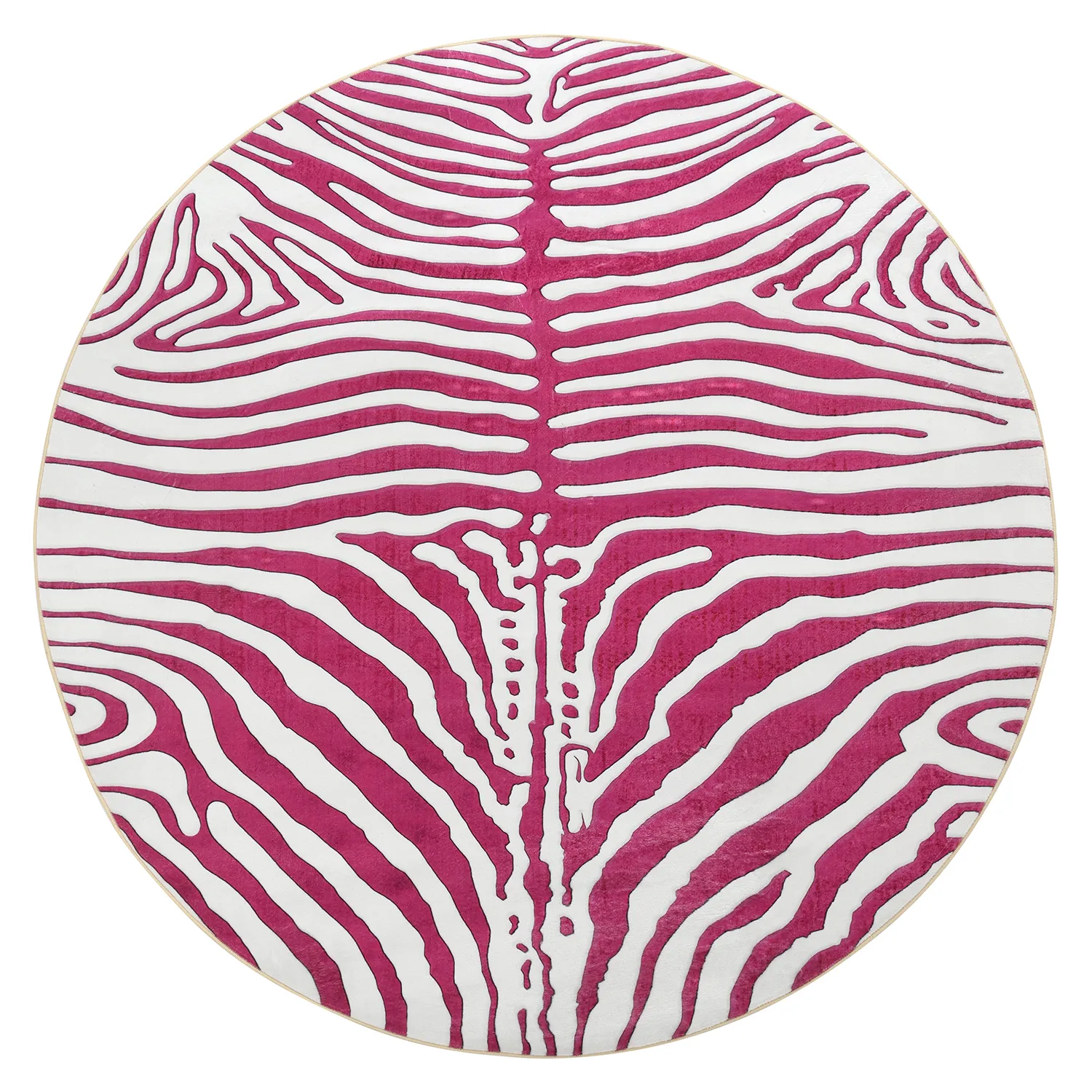 Round rug - Zebra (pink)
