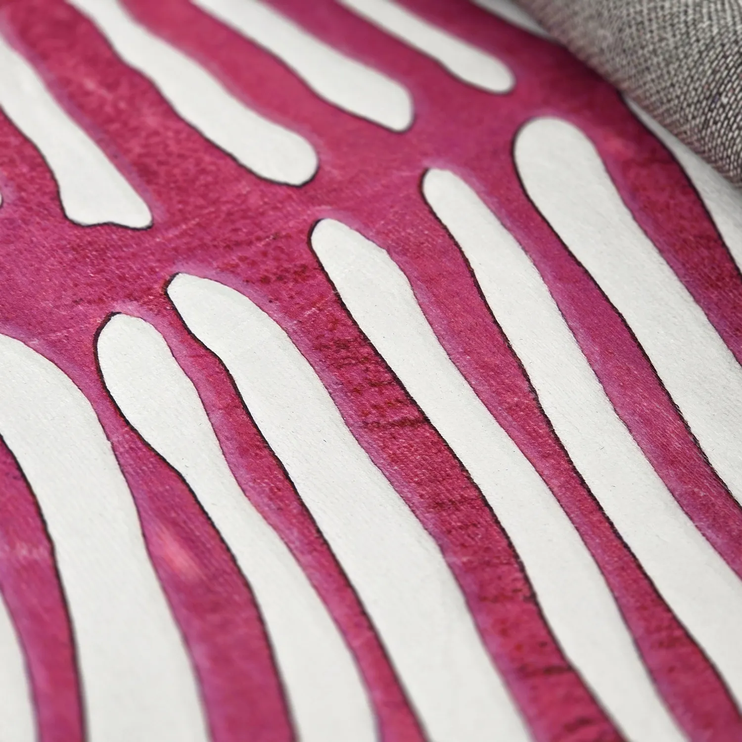 Round rug - Zebra (pink)
