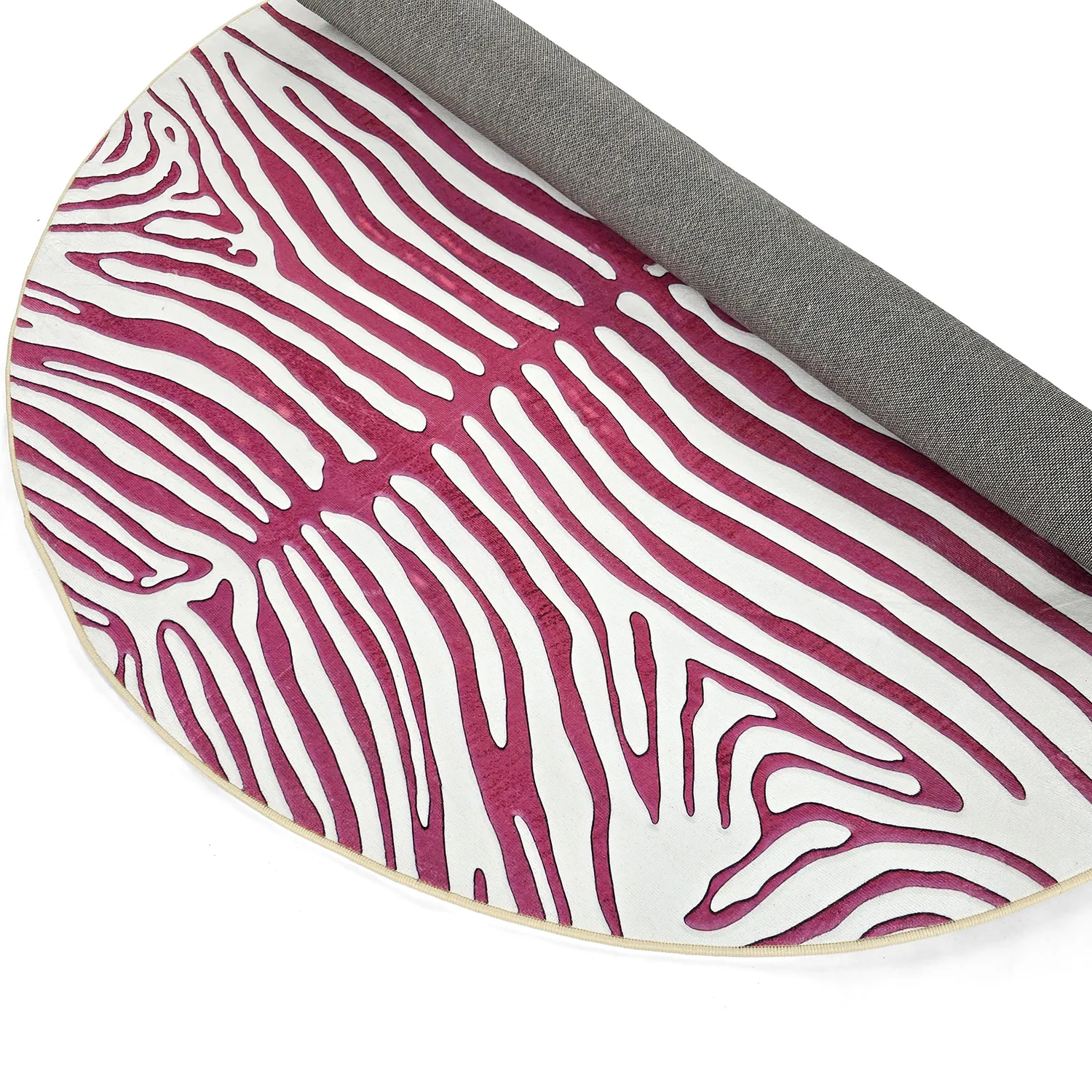 Round rug - Zebra (pink)