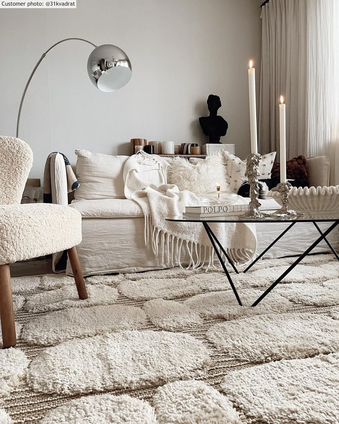 Shaggy rugs - Fondi (beige)