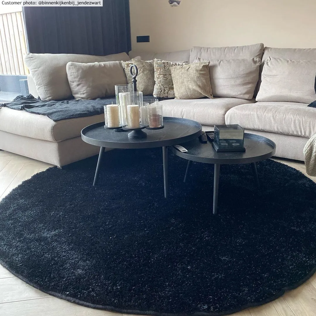 Round rugs - Cosy (black)