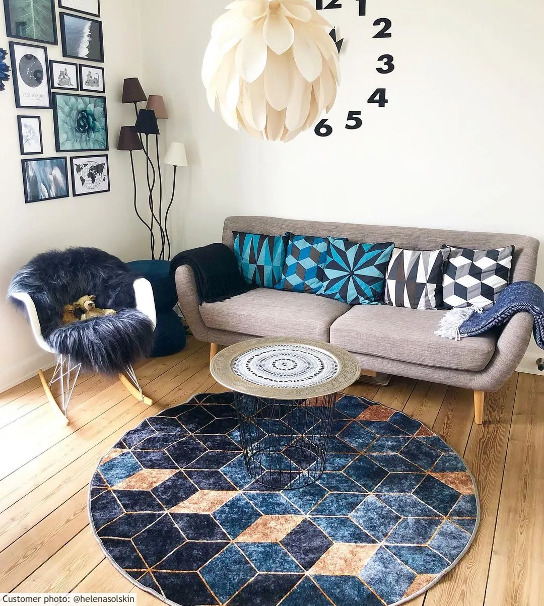 Round rug - Brigooda (blue)