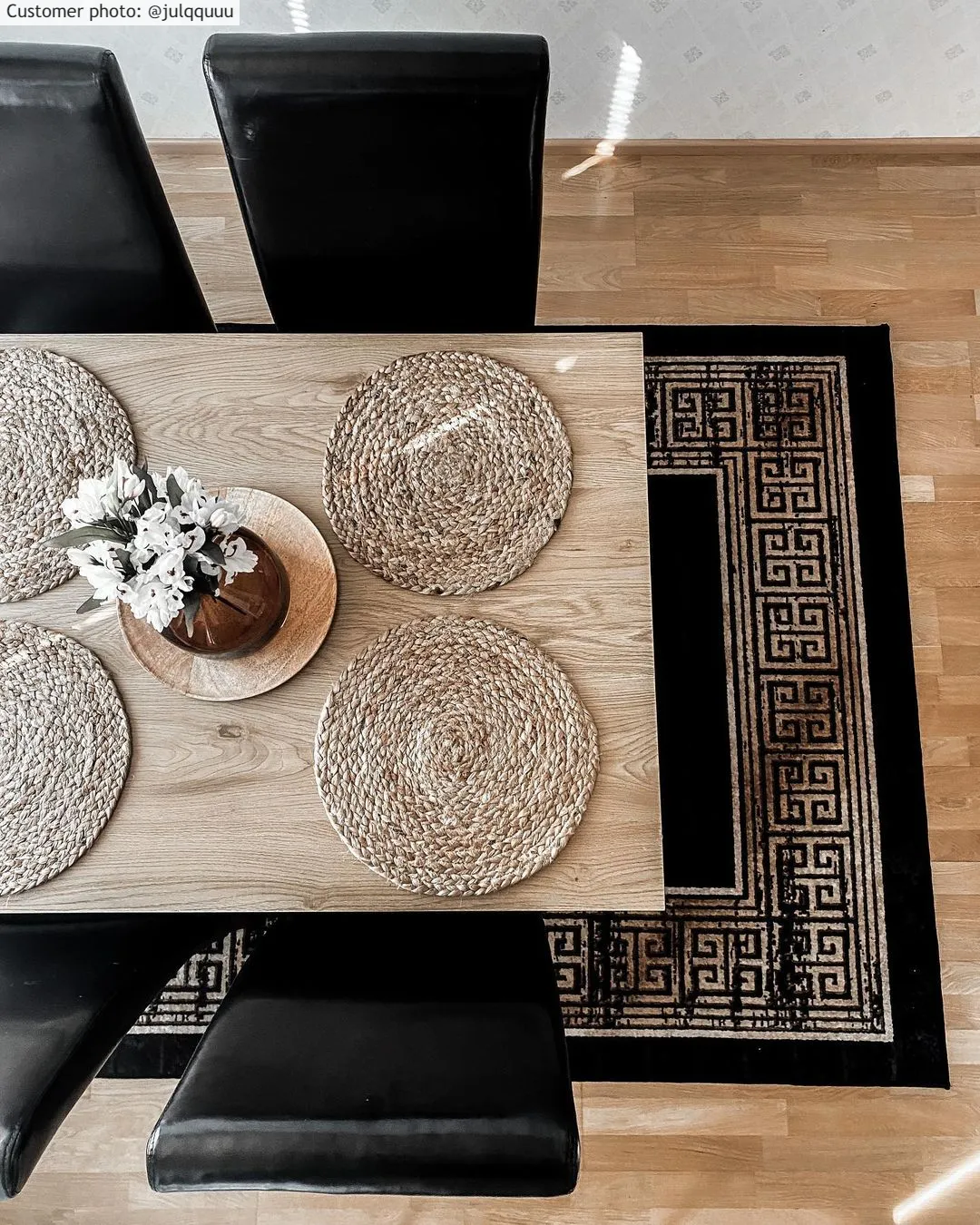 Wilton rug - Tilos (black/gold)