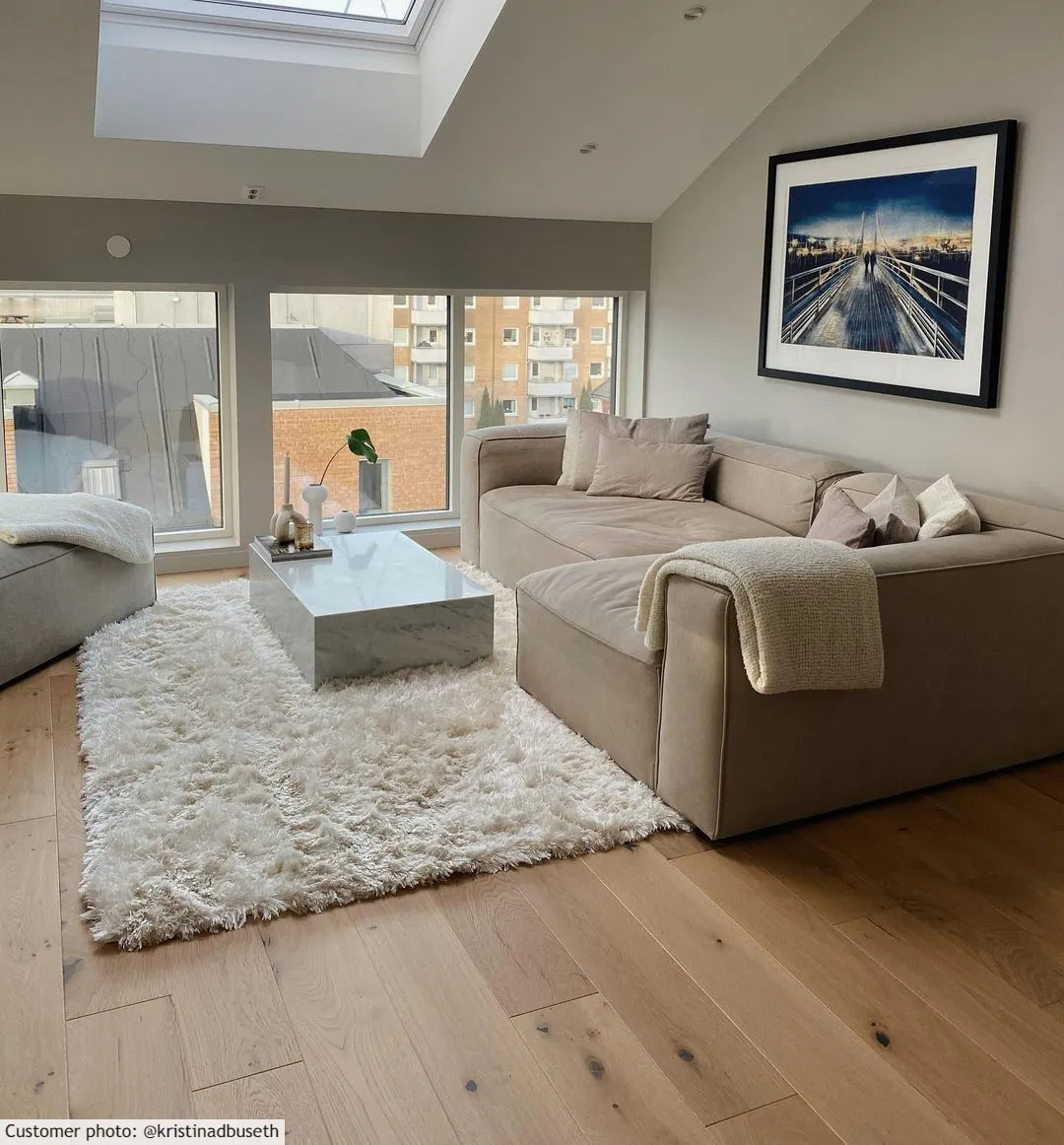 Shaggy rugs - Janjira (white)