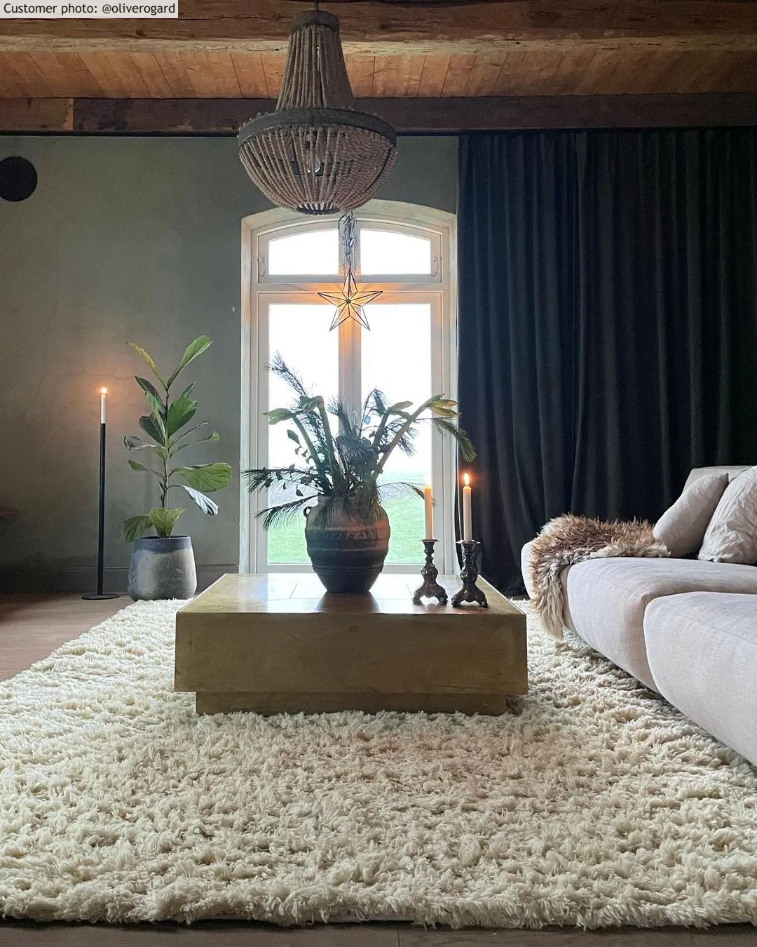 Wool rug - Aliste Wool Shaggy (alabaster gleam)