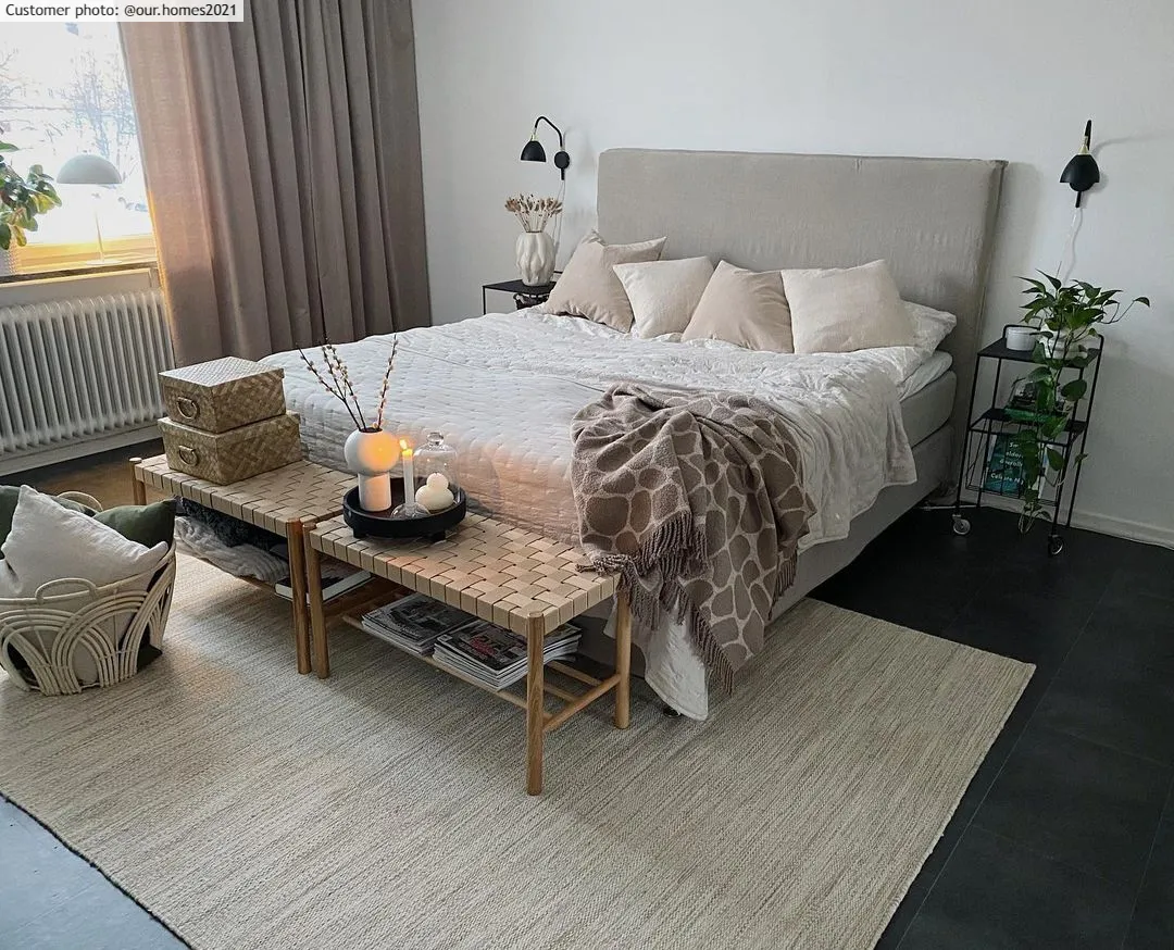 Wool rug - Dhurry (nature)
