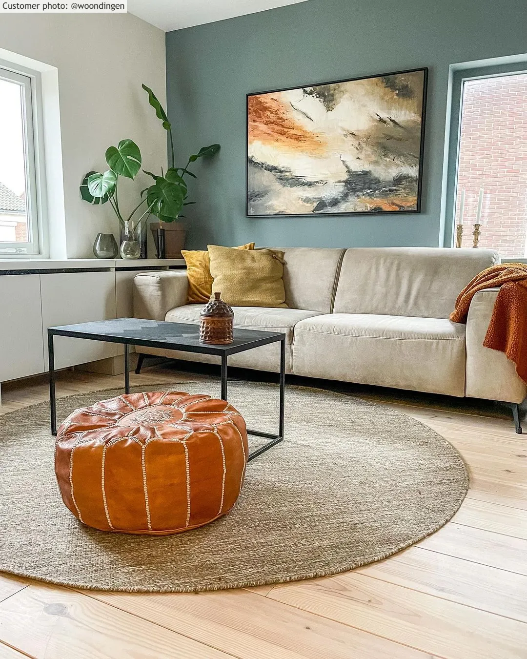 Round rug - Dhurry (beige)