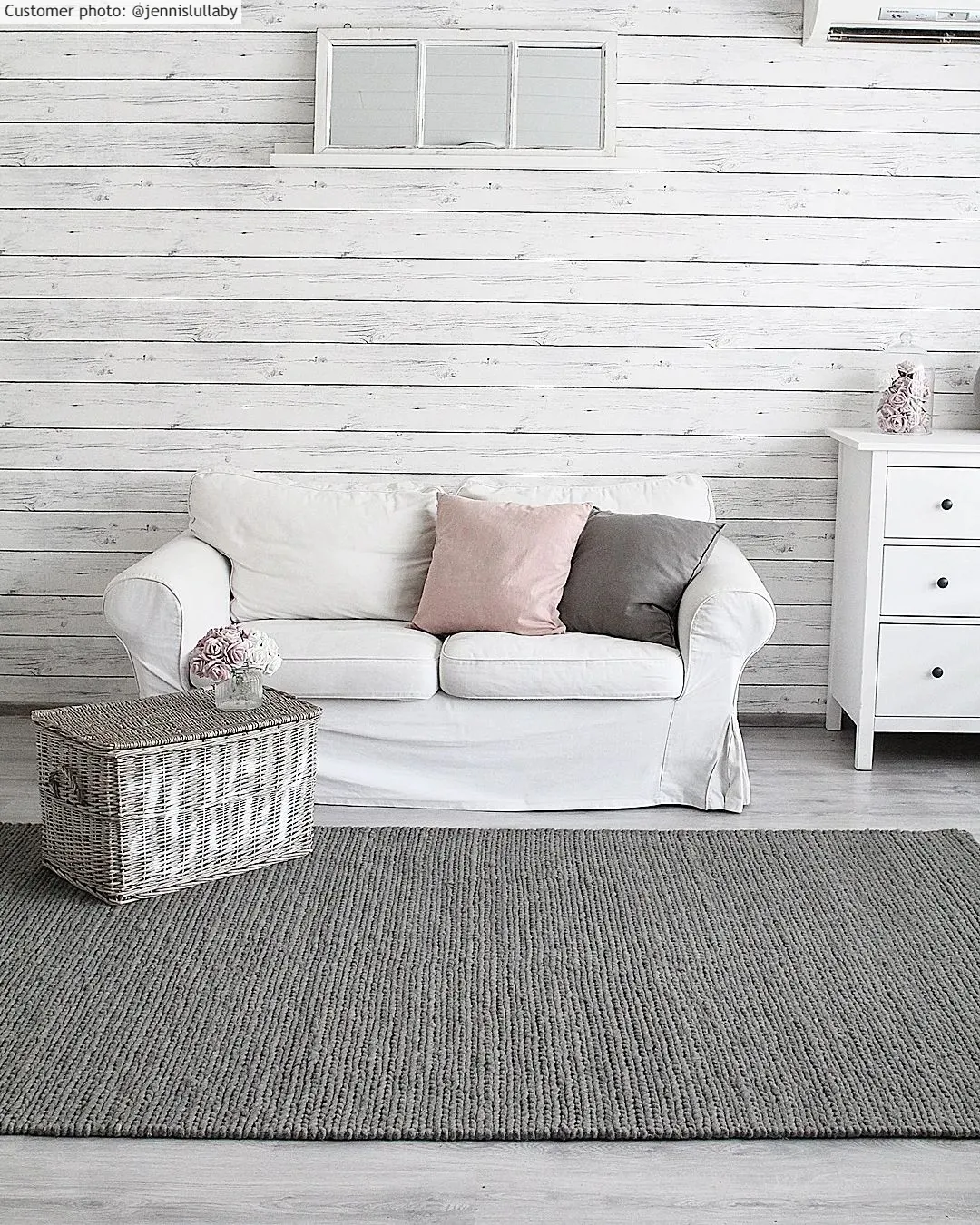 Wool rug - Lynmouth (light grey)