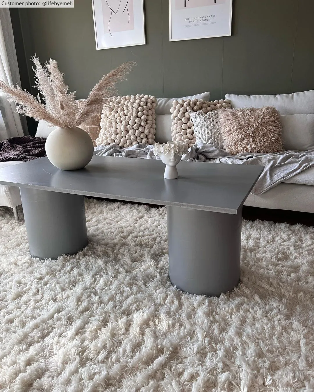 Wool rug - Aliste Wool Shaggy (snow white)