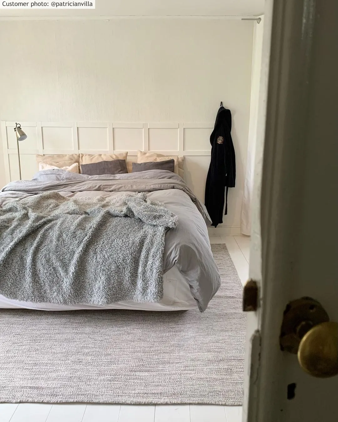 Wool rug - Dhurry (grey)