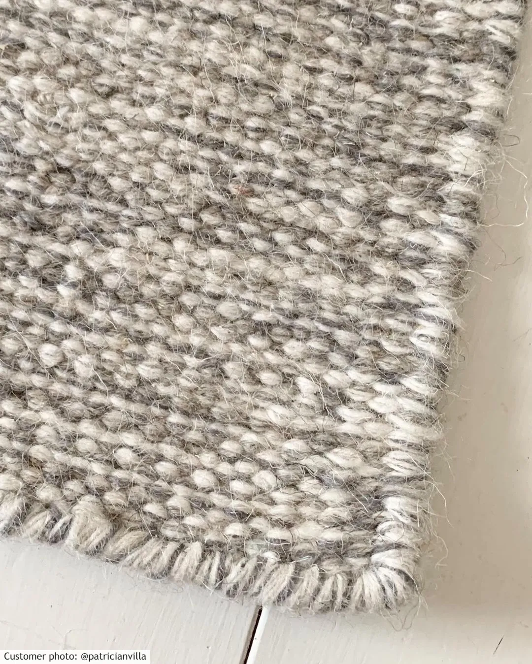 Wool rug - Dhurry (grey)