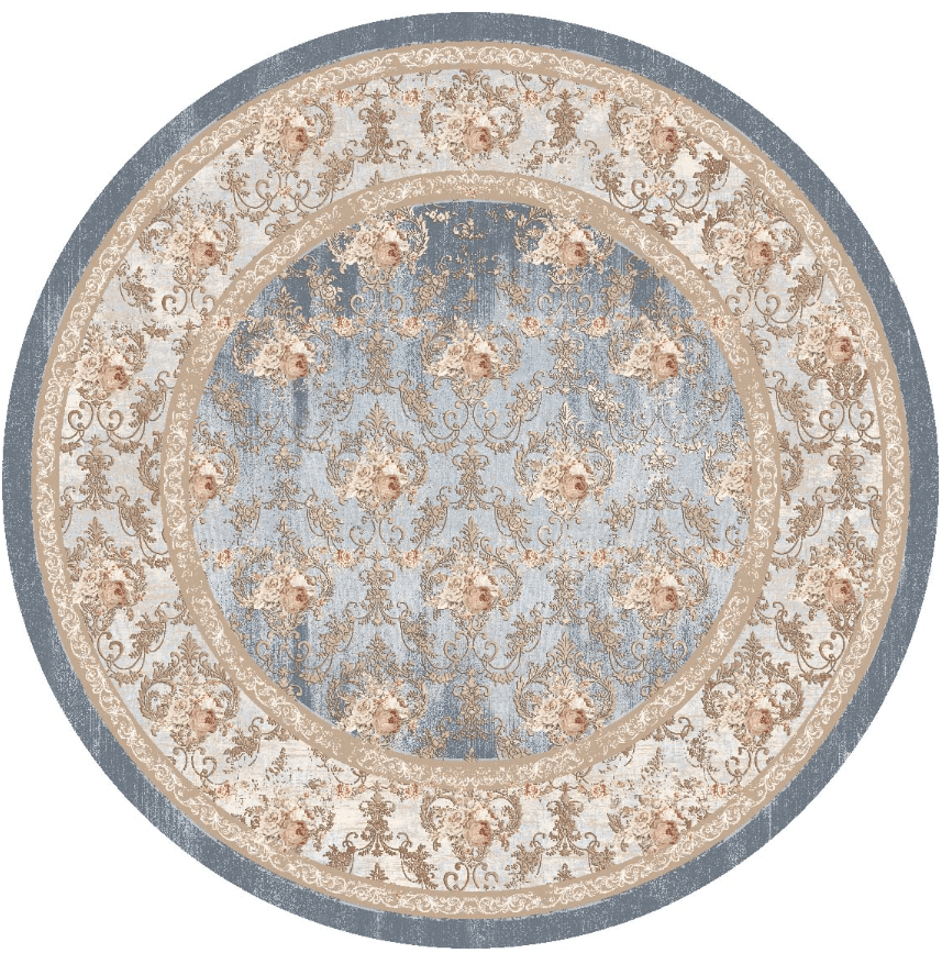 Round rug - Zafer (grey/beige)